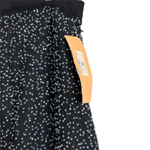 JK Ara Women's Slit Midi Skirt Formal Beaded Adjustable Waist  Black 16 NWT $98 - Picture 9 of 11